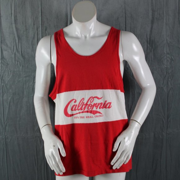 Vintage Graphic Tank - California It's The Real Thing Puffer Graphic - Men's XL - Picture 3 of 7